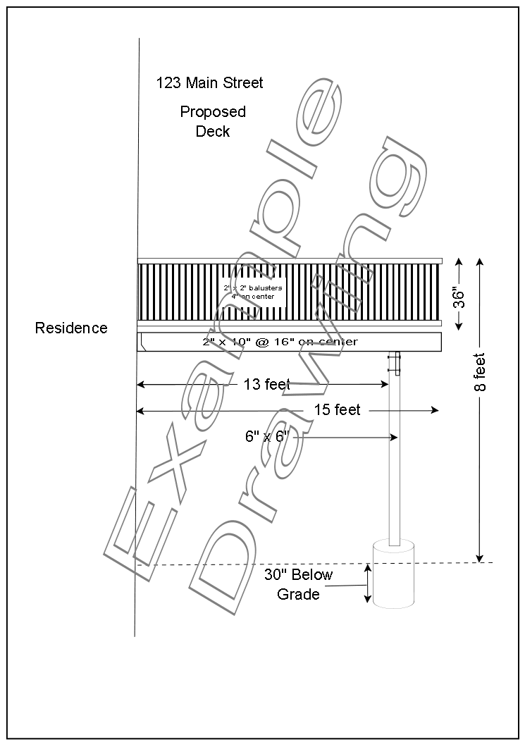 Example Deck Construction Drawing