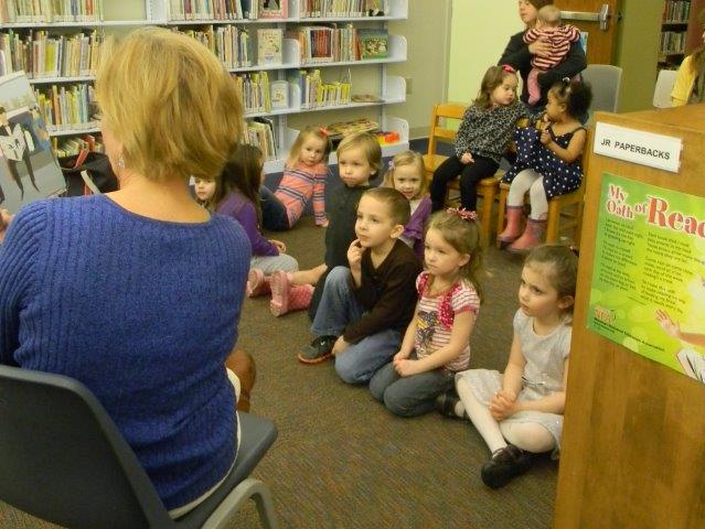 Children sitting for story time