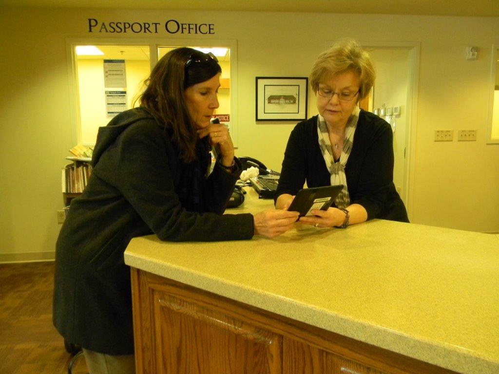 Women looking at a tablet