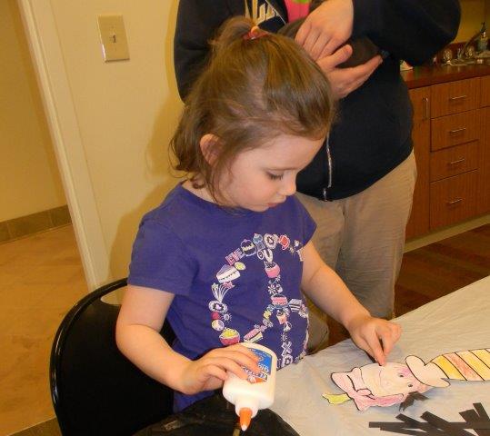 Child doing crafts