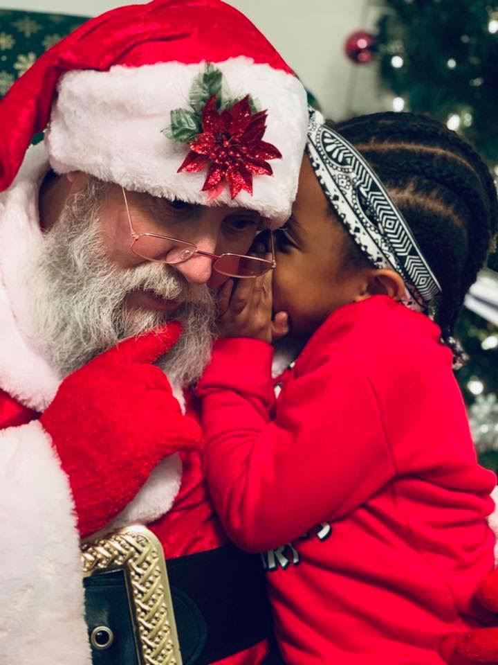 Santa and little girl
